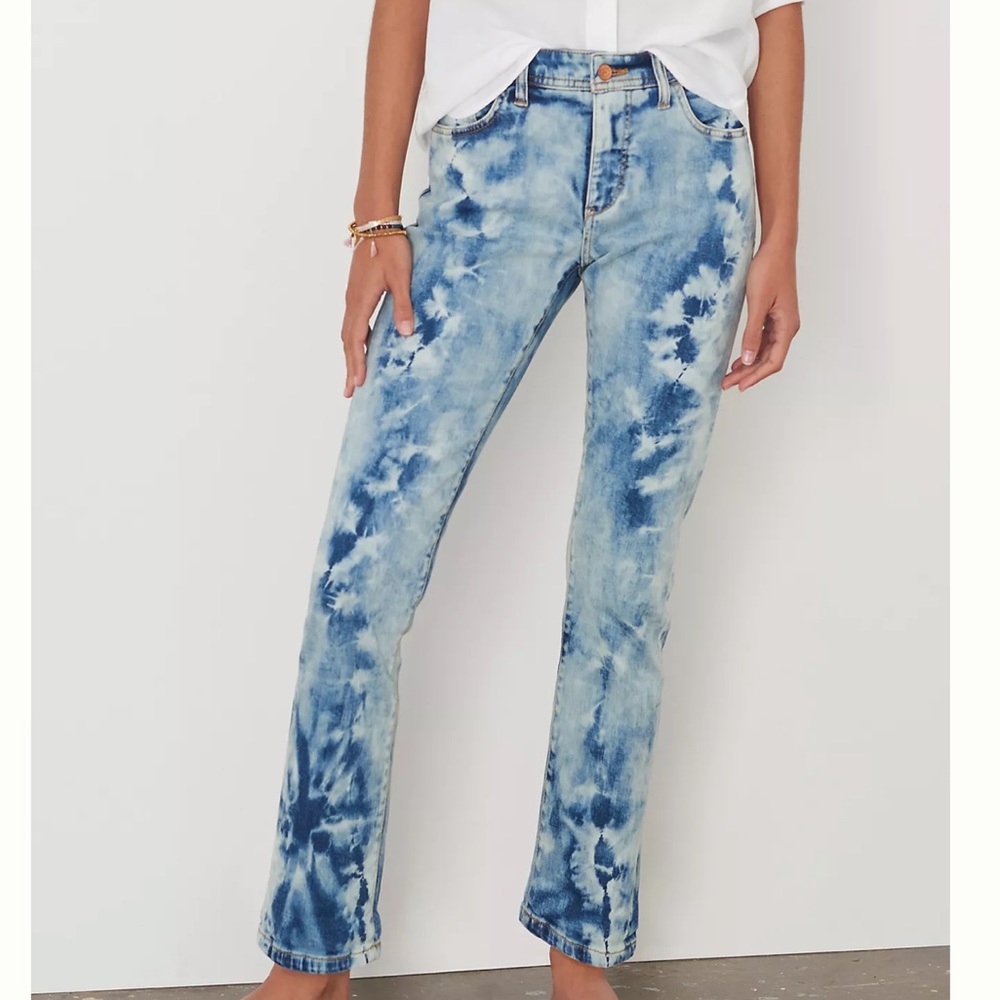 Anthropologie Pilcro and the Letterpress The Slim Boyfriend Jeans Tie Dye sz 28